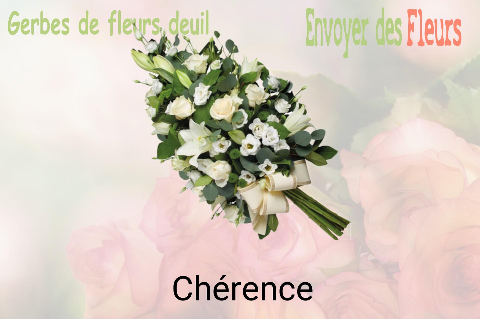 Gerbe de fleurs de deuil livrée à Chérence